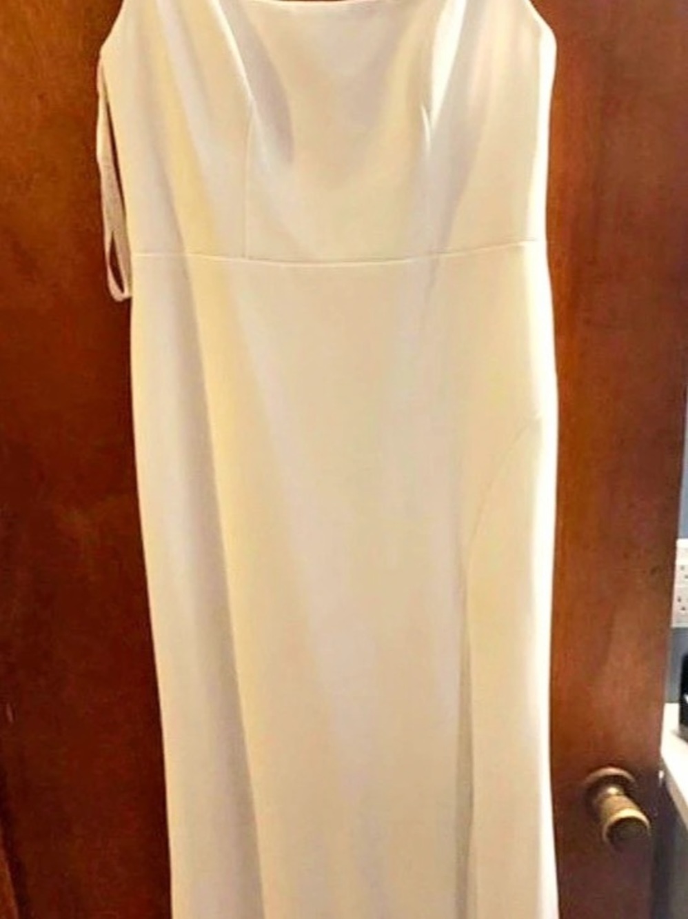Azazie Atelier Zaya White Bow Maxi Dress US 10